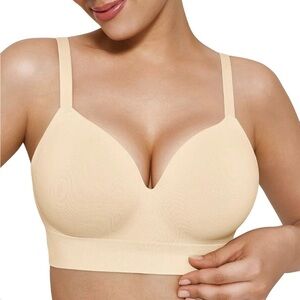 Popilush Bra Size Large No Underwire Push-up T-shirt Bralette Full Coverage NEW